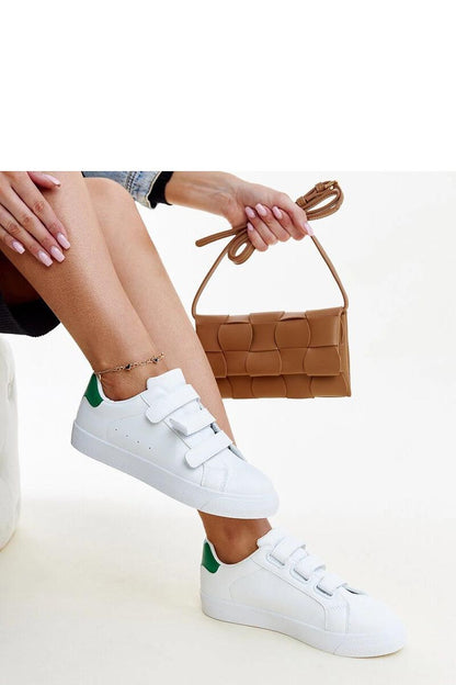   Biało-zielone sneakersy na rzepy Samala - Solea 