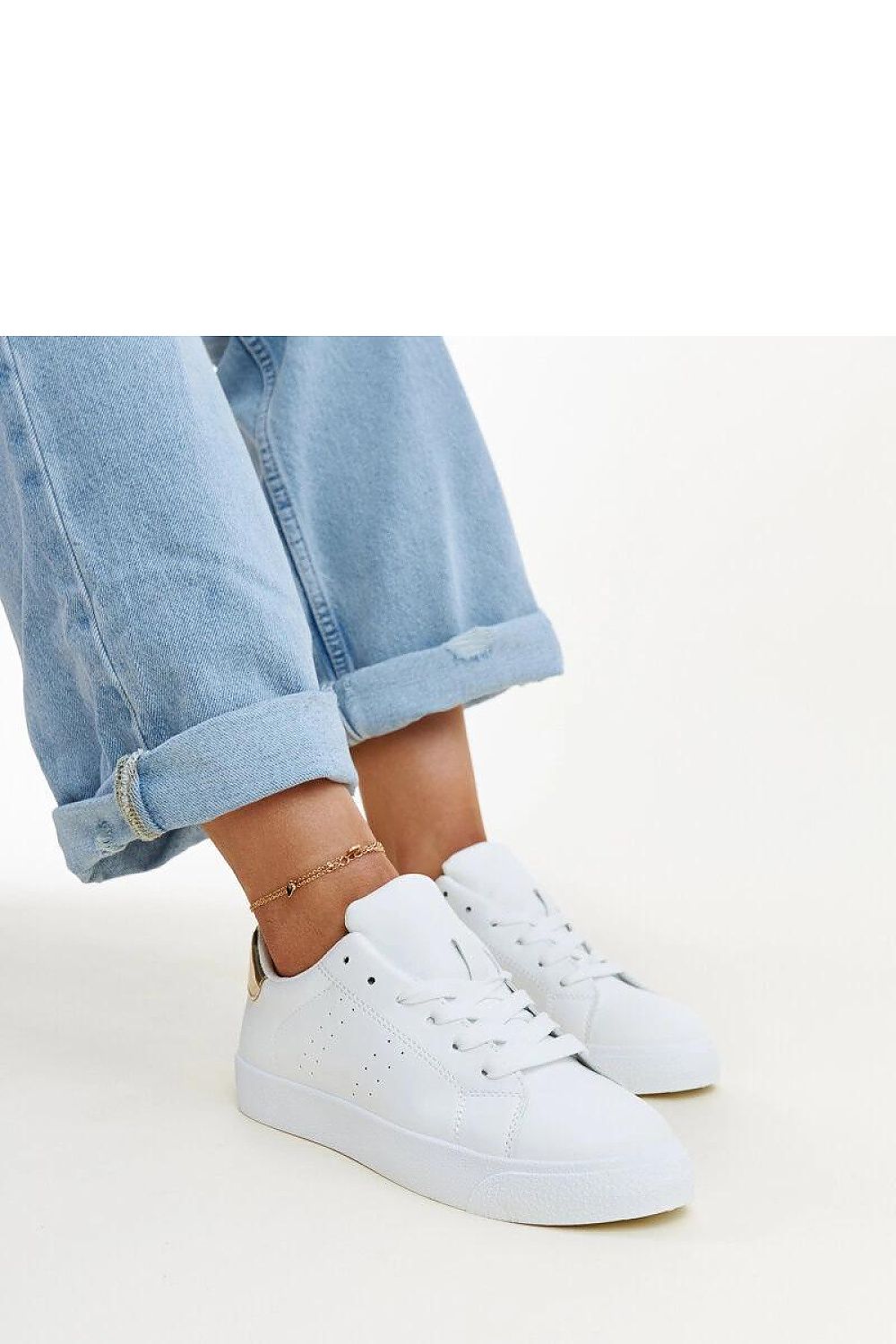   Biało-złote sneakersy Akila - Solea 