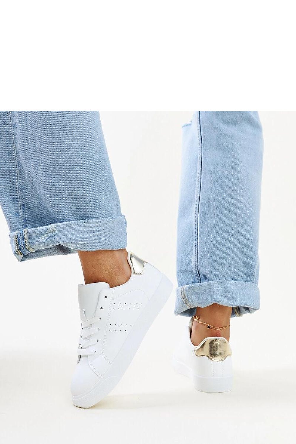   Biało-złote sneakersy Akila - Solea 