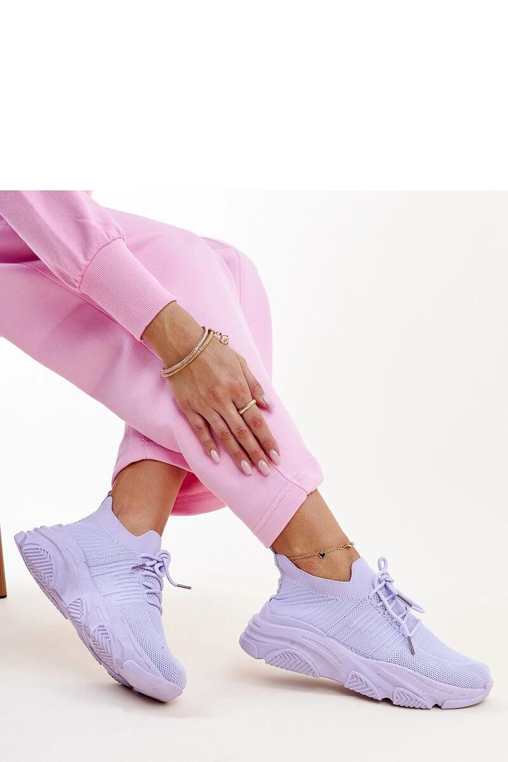   Fioletowe sneakersy na masywnej podeszwie Kassi - Solea 