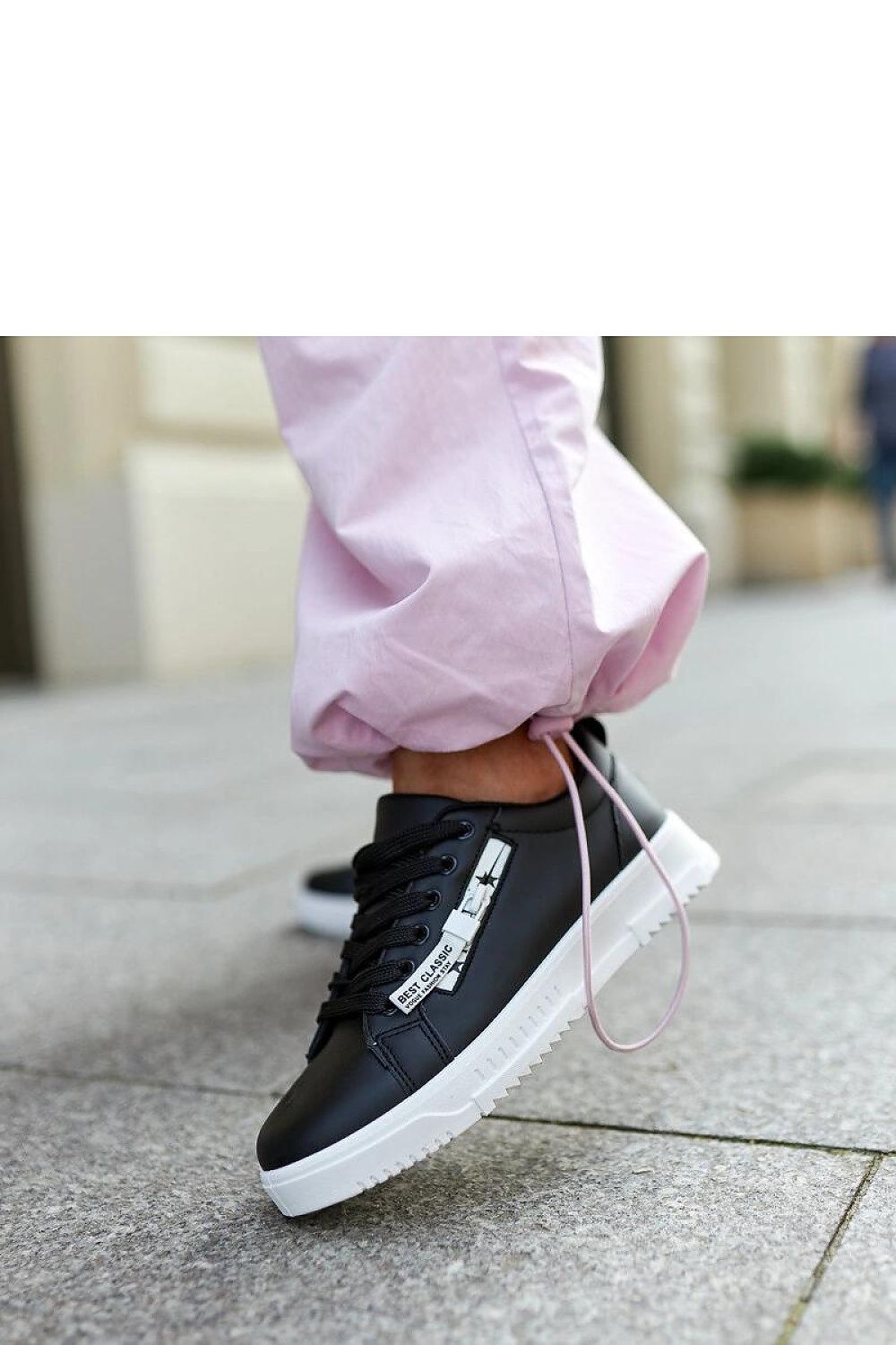   Czarne sneakersy eko skóra Brecht - Solea 