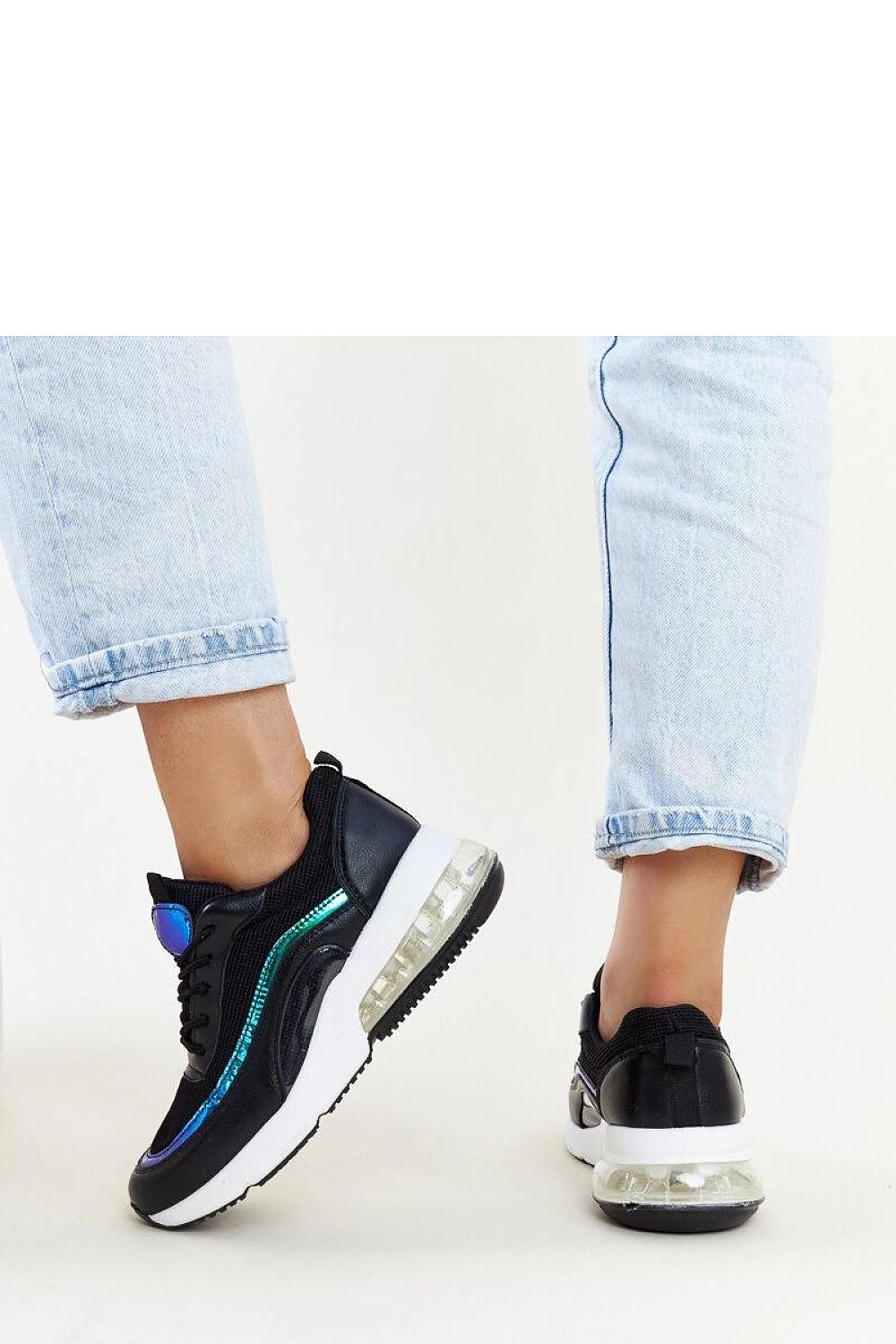   Czarne sneakersy z hologramem Jelka - Solea 