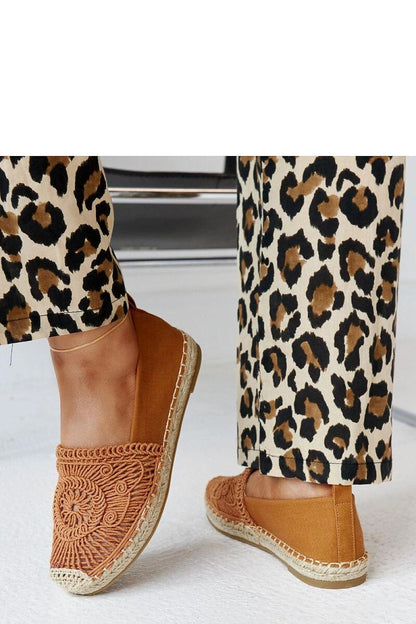   Brązowe espadryle z haftem Kalba - Solea 