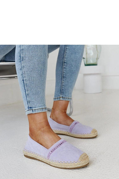   Fioletowe espadryle z cyrkoniami Abia - Solea 