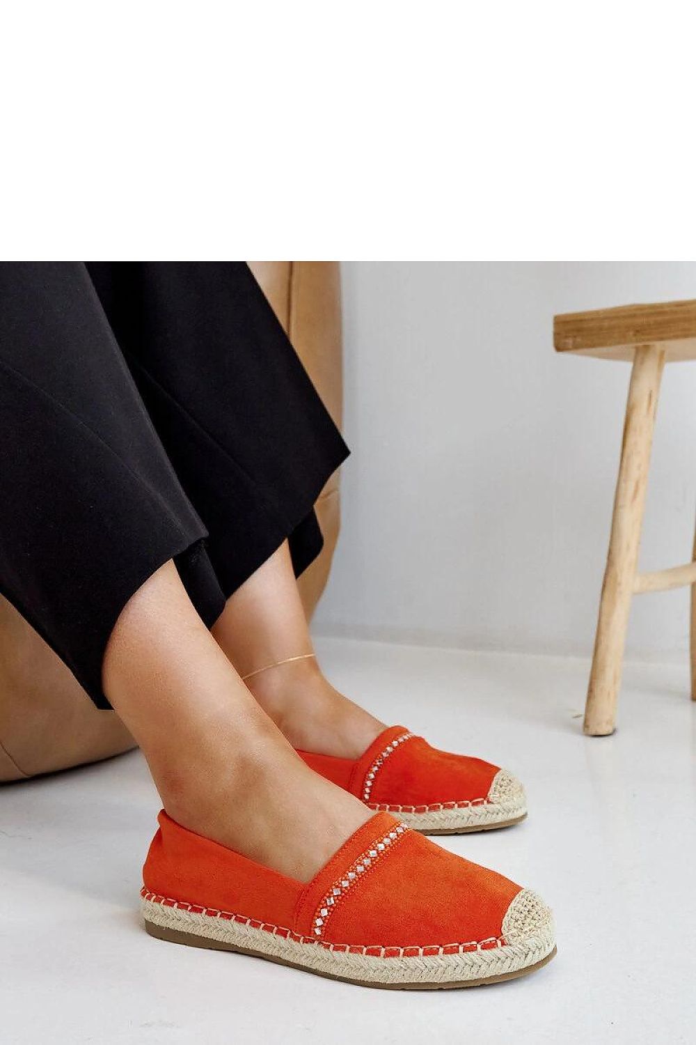   Pomarańczowe espadryle z cyrkoniami Abia - Solea 