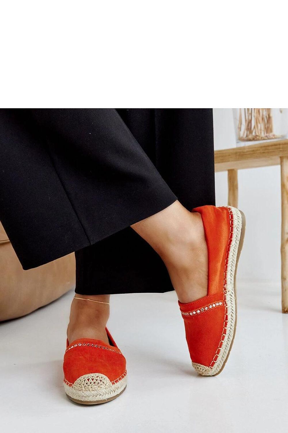   Pomarańczowe espadryle z cyrkoniami Abia - Solea 