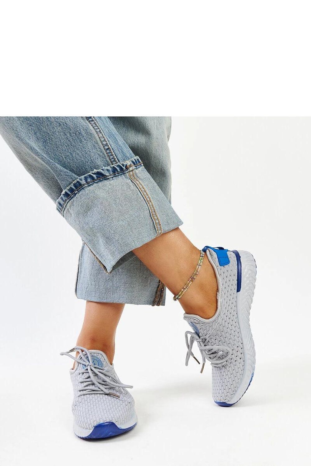   Szare materiałowe sneakersy damskie CROSS JEANS - Solea 