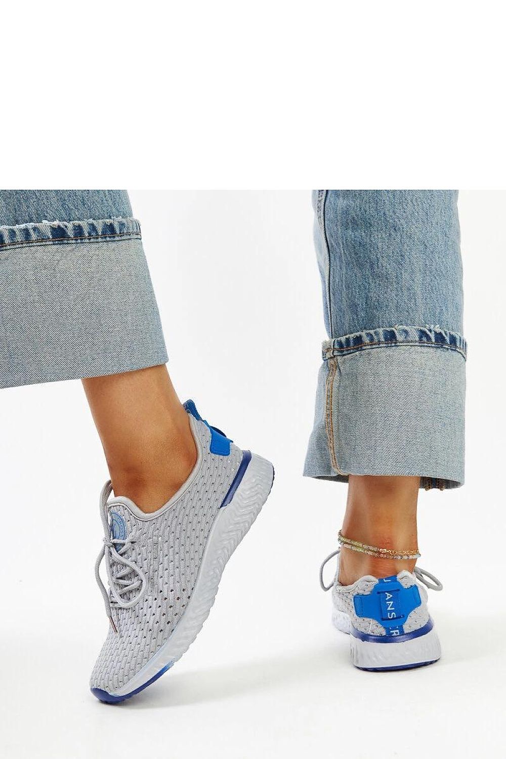   Szare materiałowe sneakersy damskie CROSS JEANS - Solea 