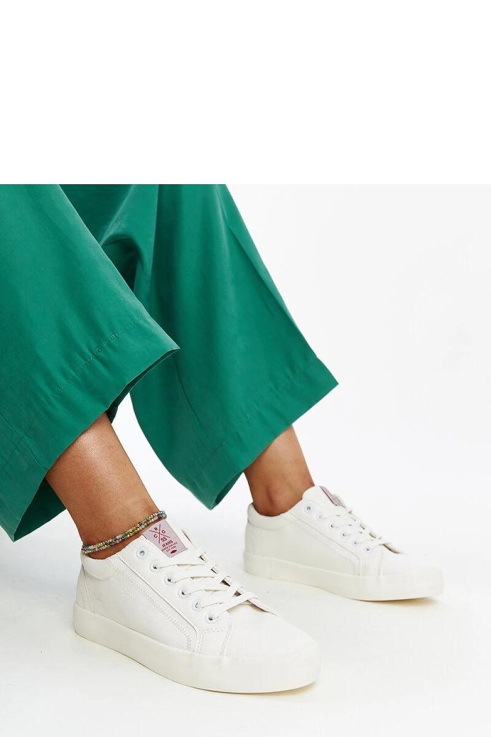   Białe damskie trampki eko skora CROSS JEANS - Solea 