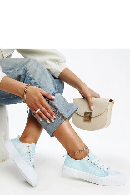   Niebieskie materiałowe trampki Jerina - Solea 