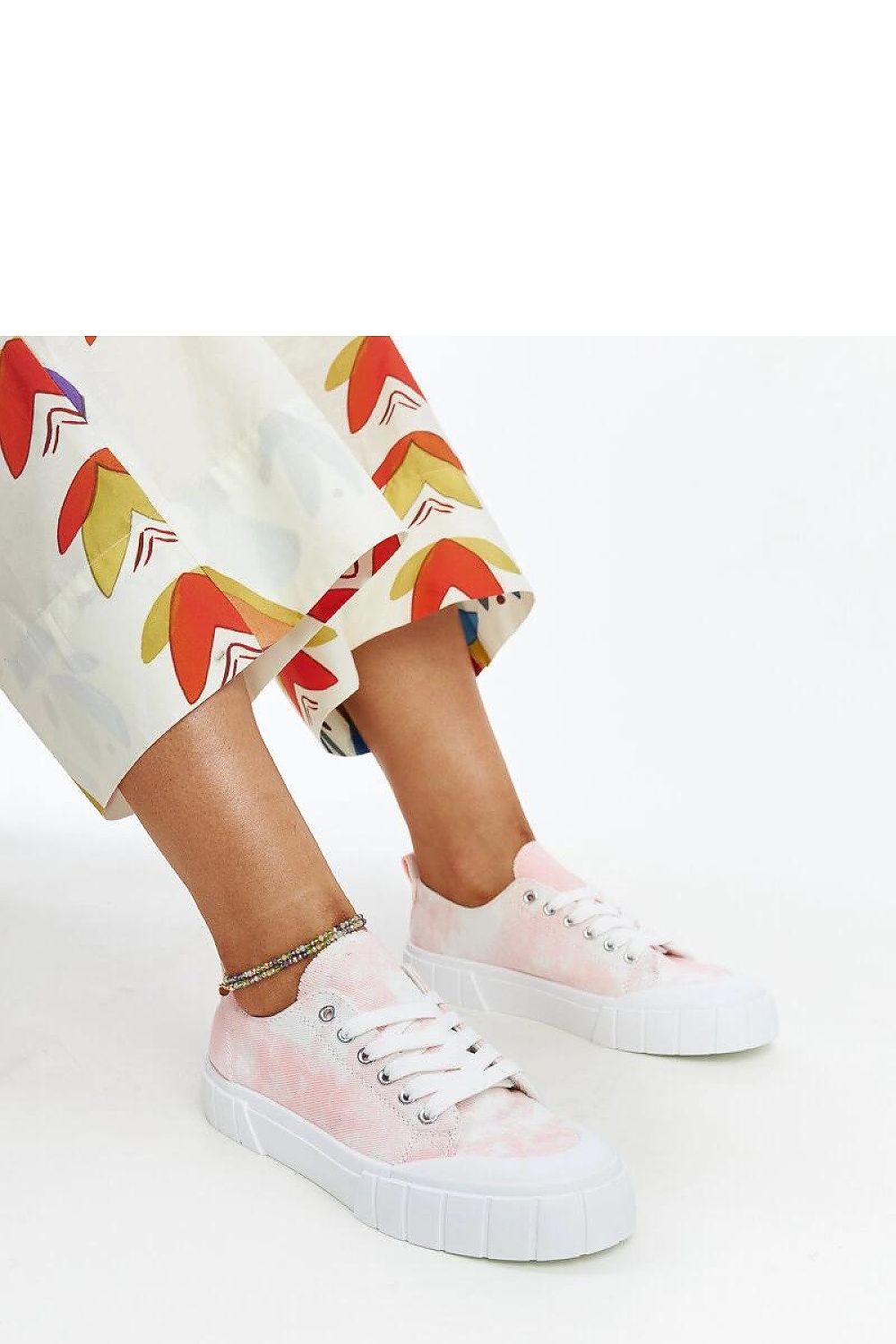   Różowe materiałowe trampki Jerina - Solea 