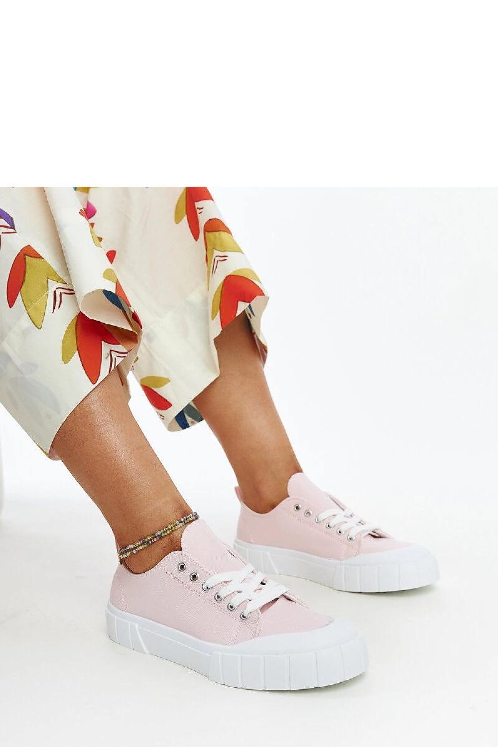   Różowe materiałowe trampki Eduarda - Solea 