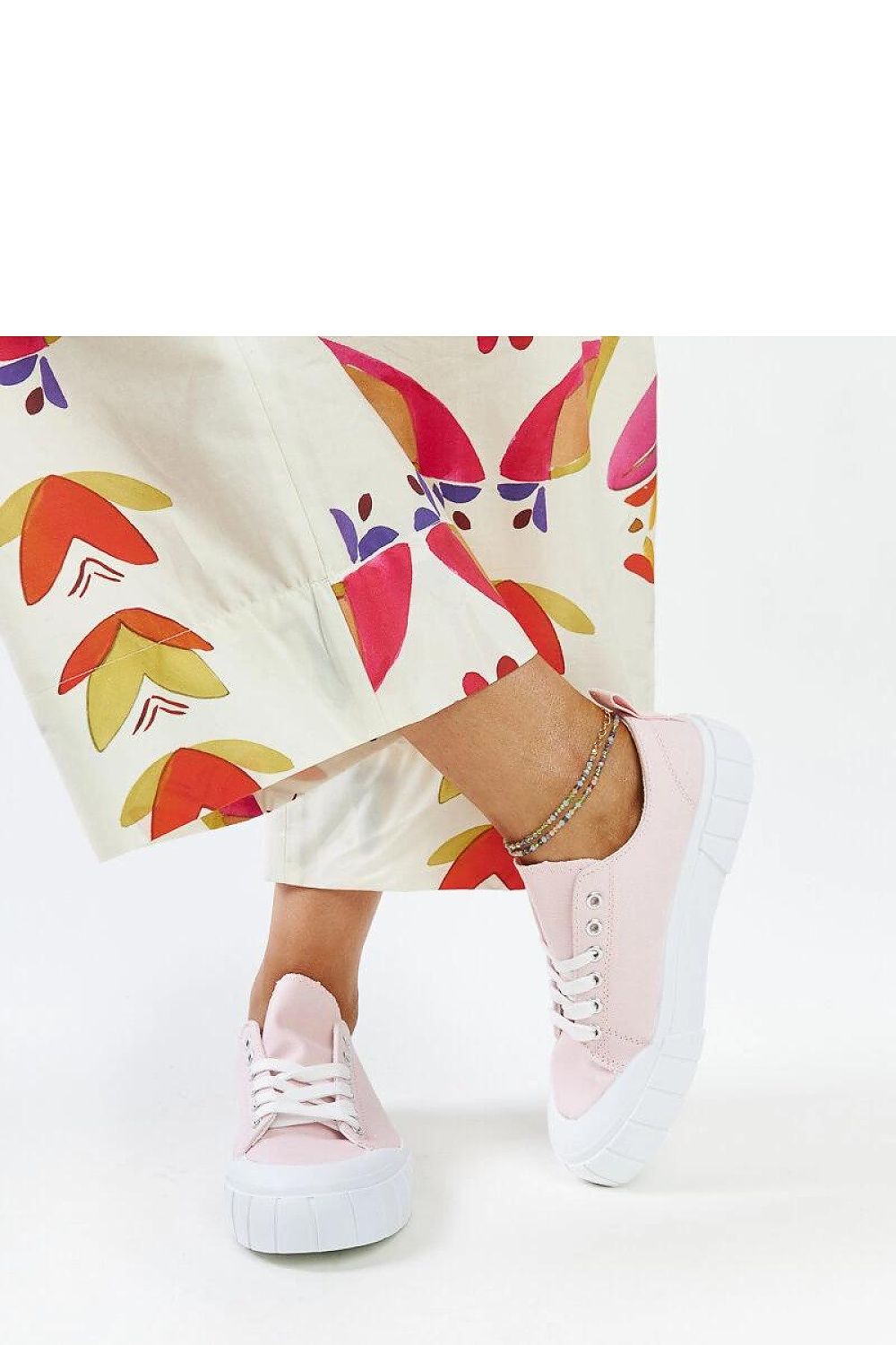   Różowe materiałowe trampki Eduarda - Solea 