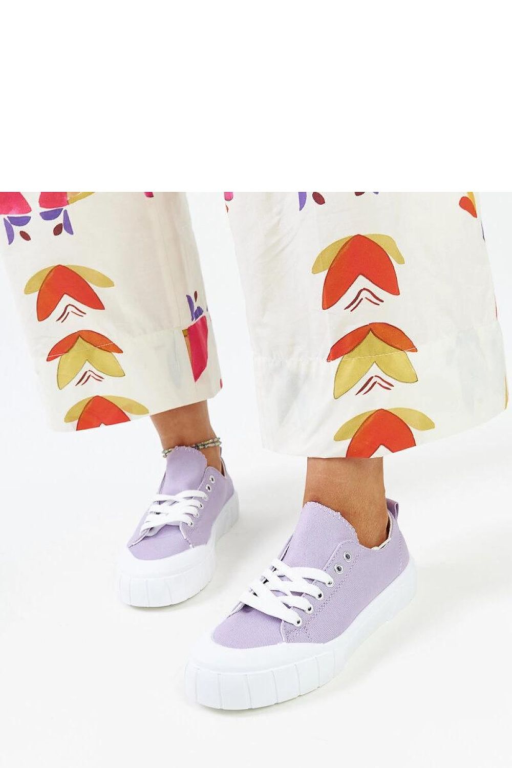   Fioletowe materiałowe trampki Eduarda - Solea 