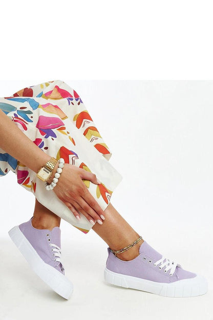   Fioletowe materiałowe trampki Eduarda - Solea 