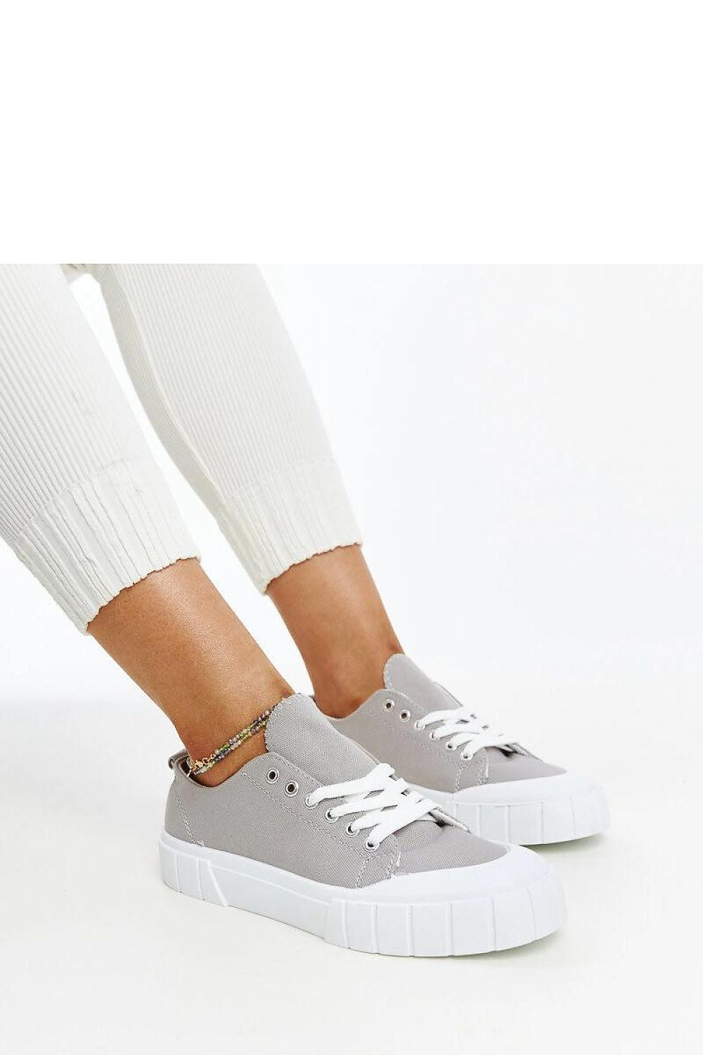   Szare materiałowe trampki Eduarda - Solea 