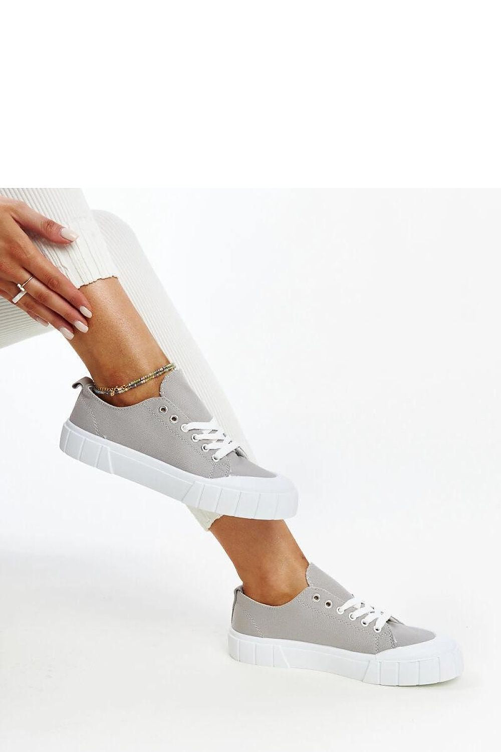   Szare materiałowe trampki Eduarda - Solea 