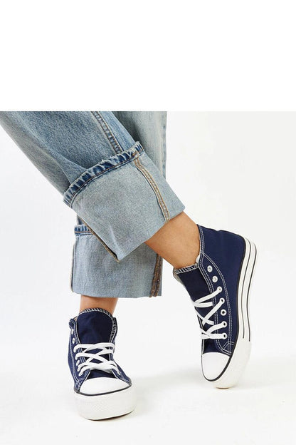   Granatowe wysokie trampki na grubej podeszwie Bagy - Solea 