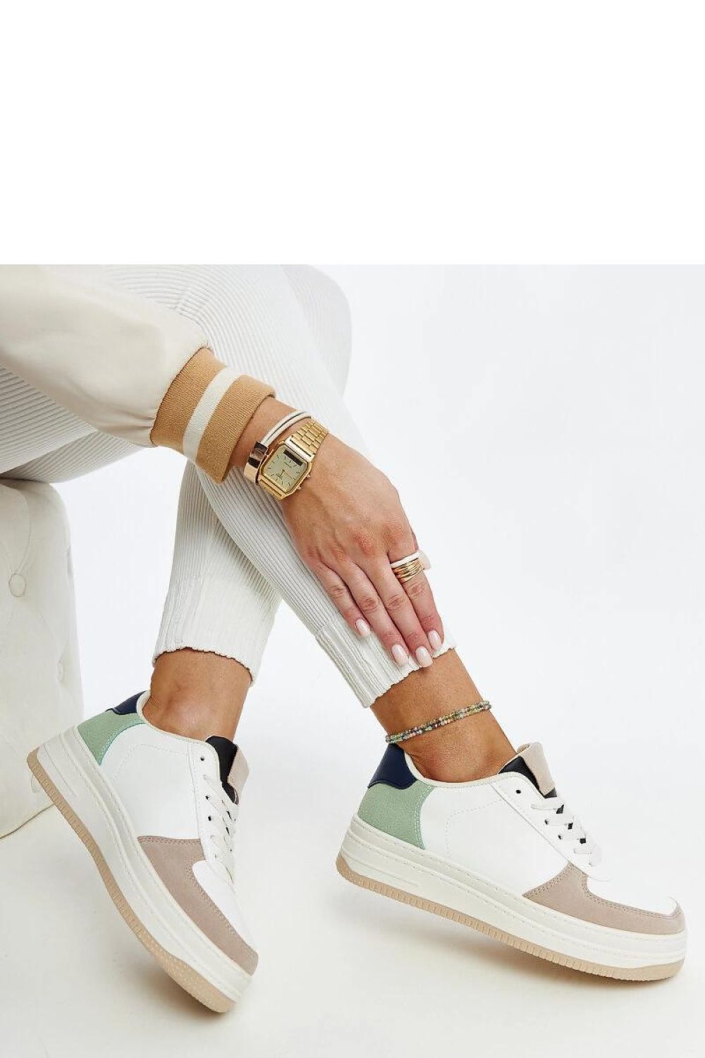   Wielokolorowe sneakersy na platformie Cvita - Solea 