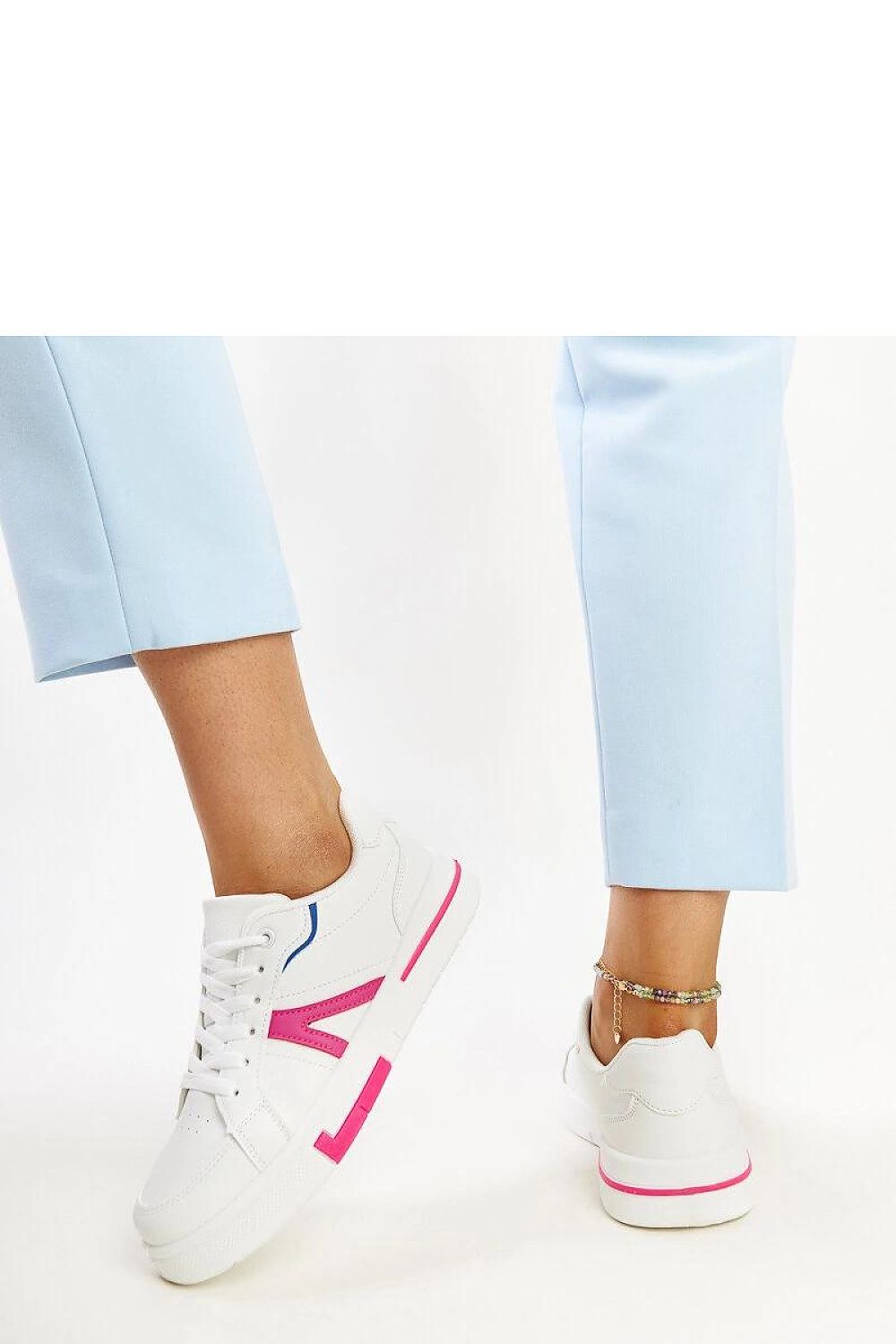   Białe sneakersy z różem Zorica - Solea 