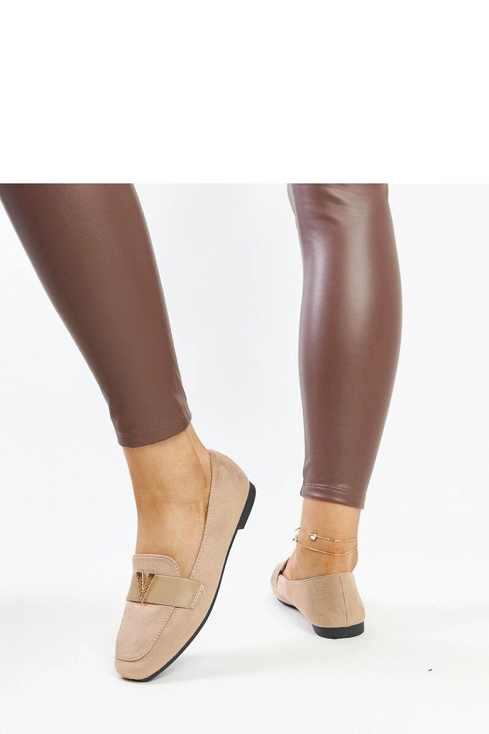   Brązowe mokasyny z ozdobą Namal - Solea 