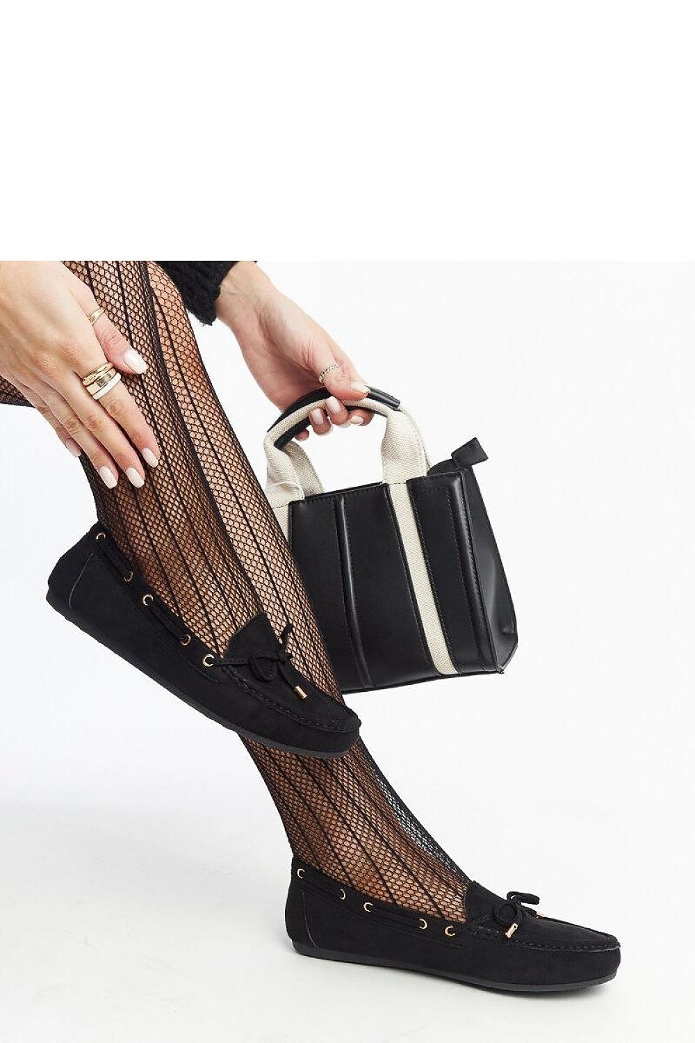   Czarne zamszowe mokasyny Aneesa - Solea 