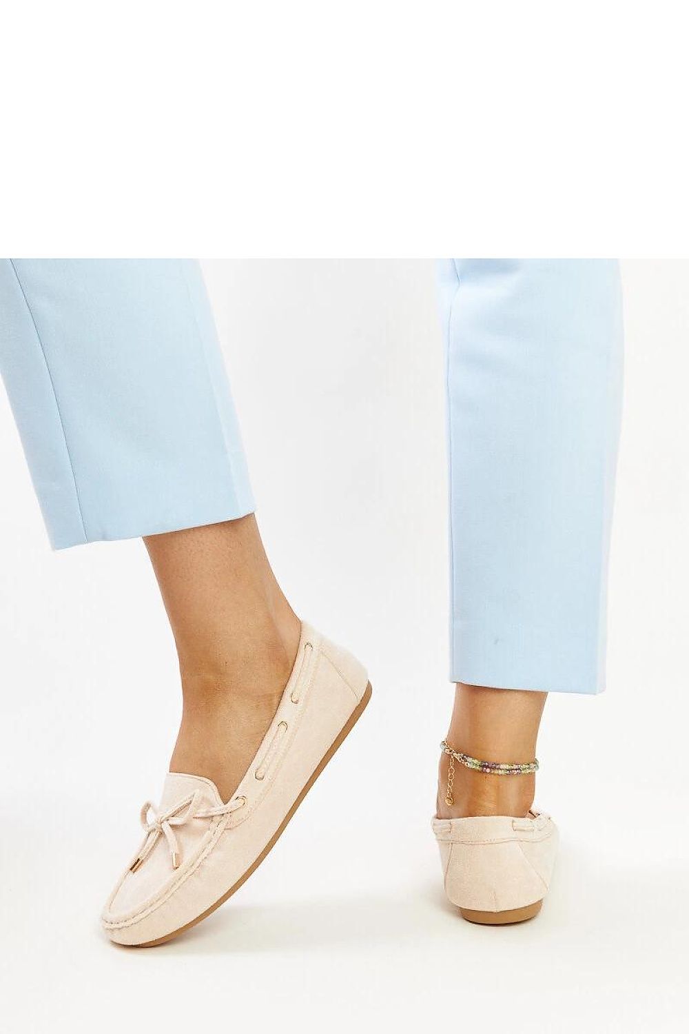   Jasnobeżowe zamszowe mokasyny Aneesa - Solea 