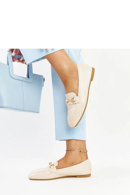   Jasnobeżowe ozdobne mokasyny Docherty - Solea 