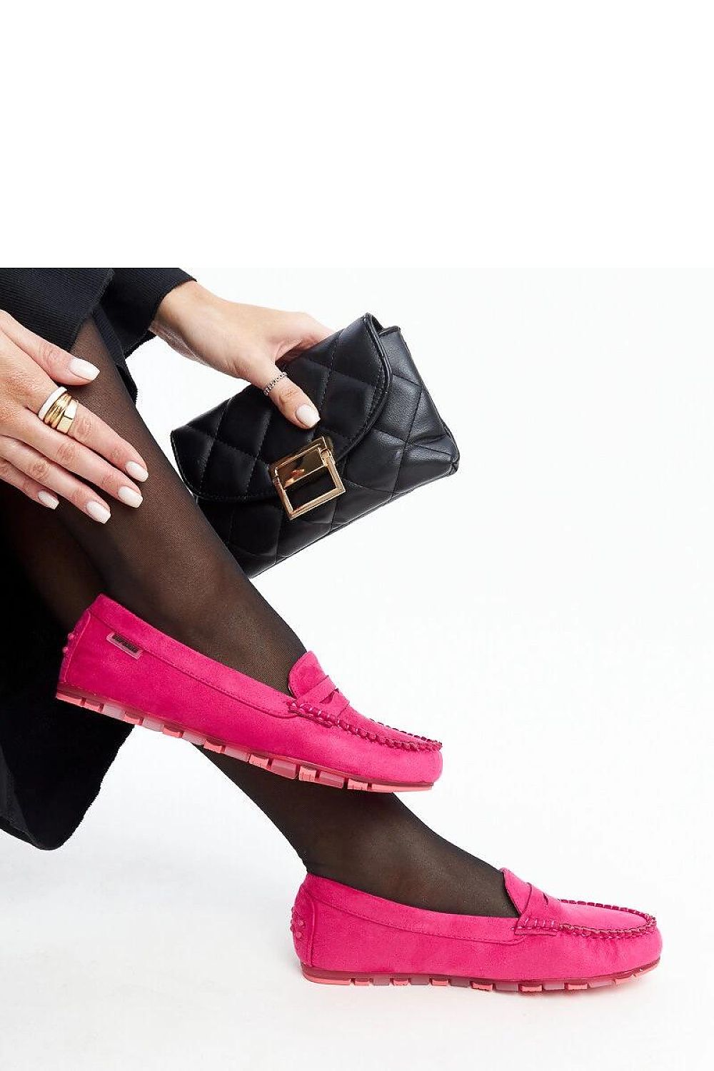   Ciemnoróżowe zamszowe mokasyny Nafisah - Solea 