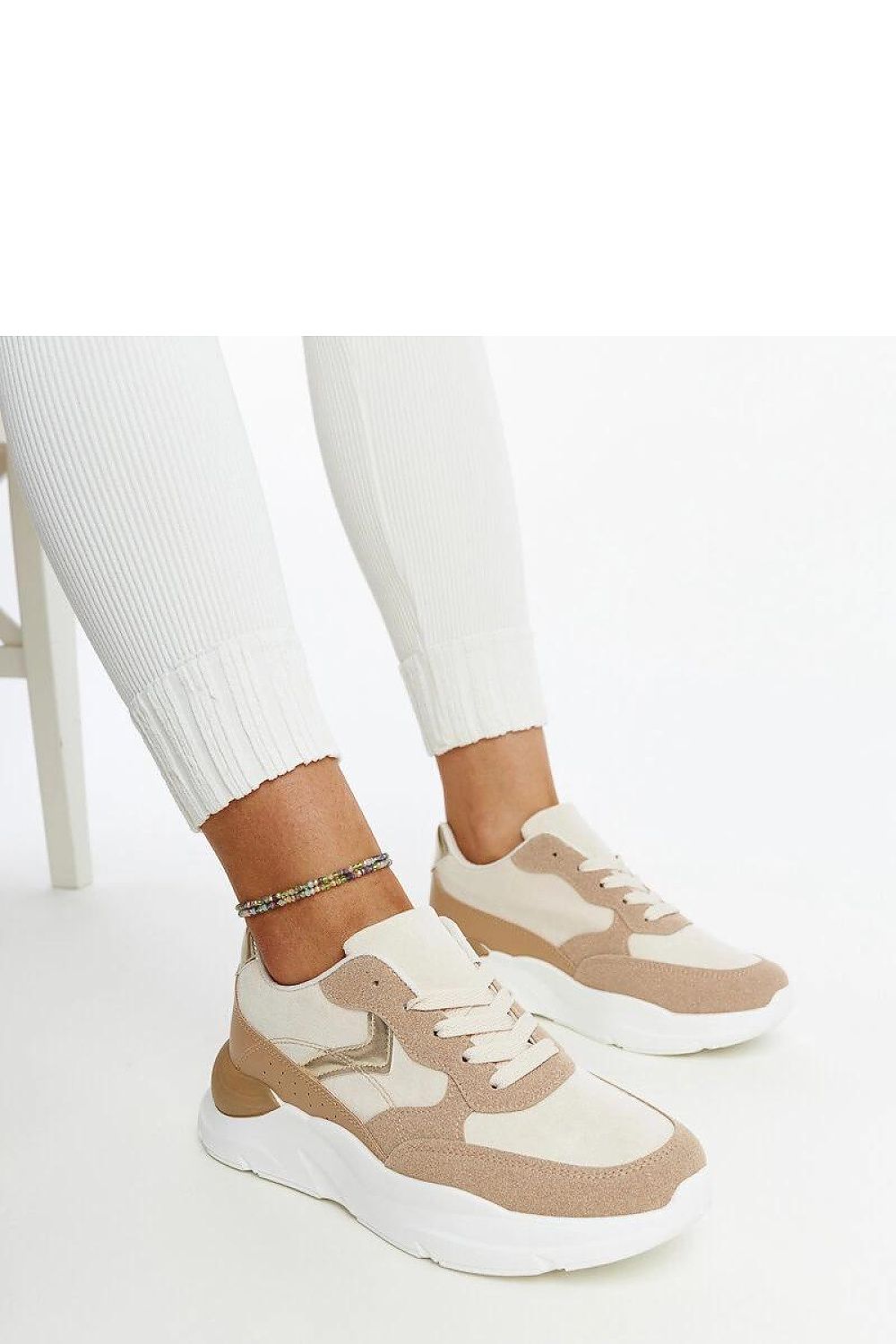   Brązowe sneakersy na platformie Nereida - Solea 