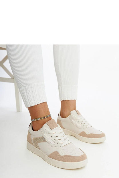   Beżowe sneakersy z brokatem Juwan - Solea 
