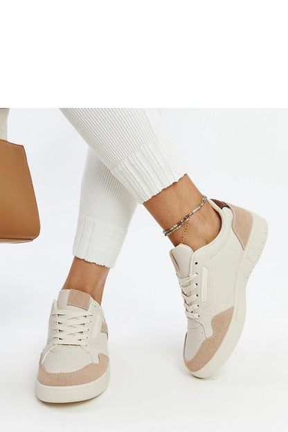   Beżowe sneakersy z brokatem Juwan - Solea 