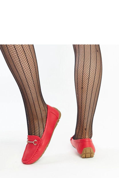   Czerwone mokasyny z ozdobną klamerką Adila - Solea 