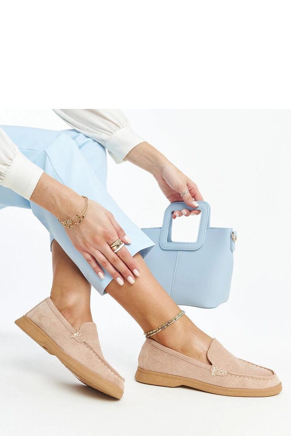   Beżowe zamszowe półbuty Rumay - Solea 