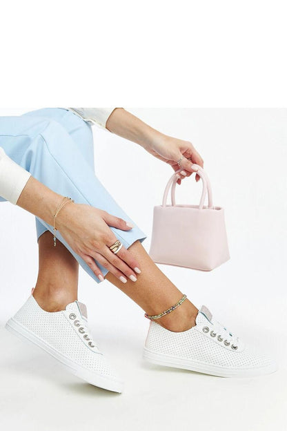   Białe trampki eko-skórzane Anbarin - Solea 