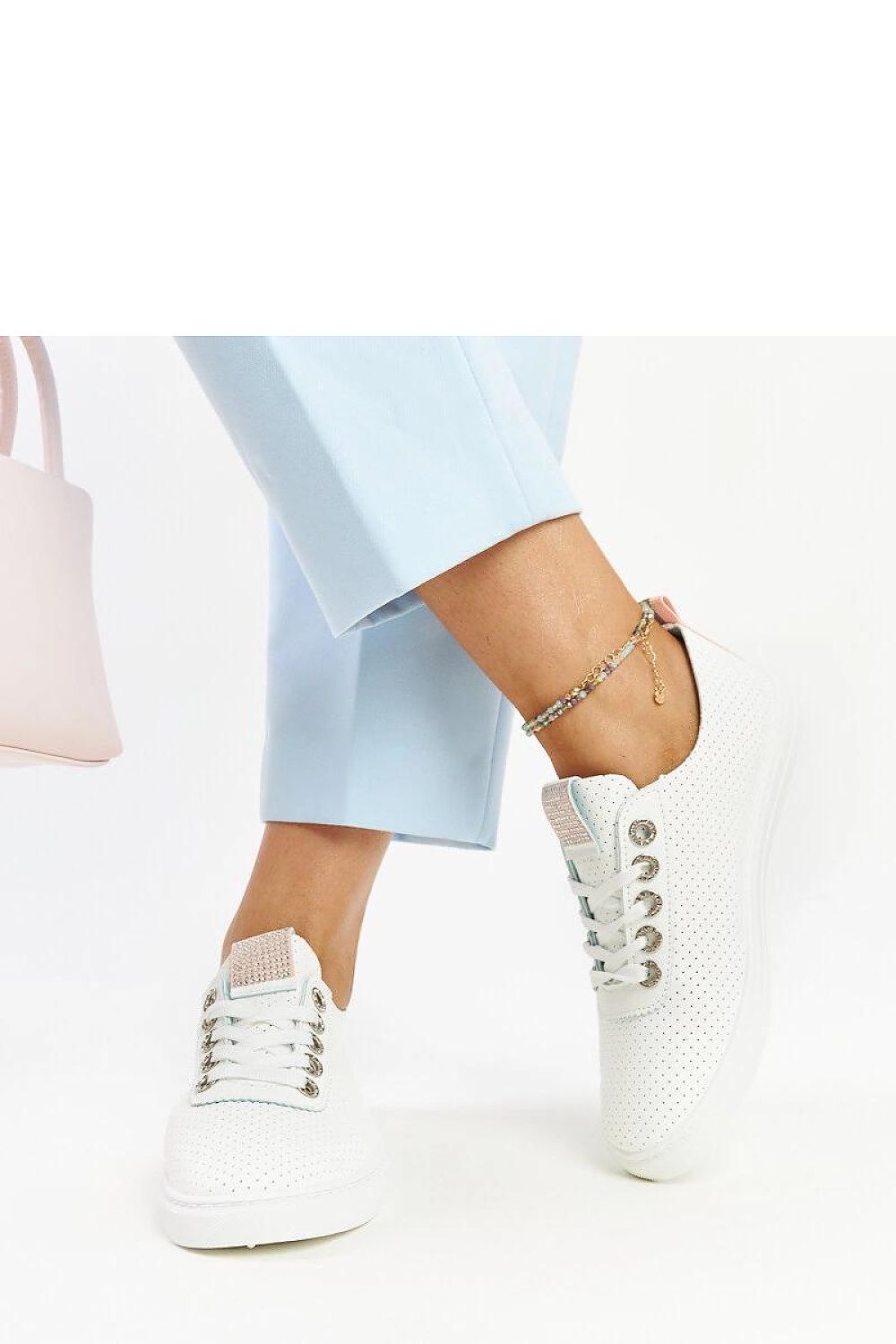   Białe trampki eko-skórzane Anbarin - Solea 