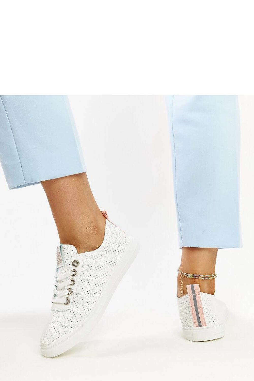   Białe trampki eko-skórzane Anbarin - Solea 