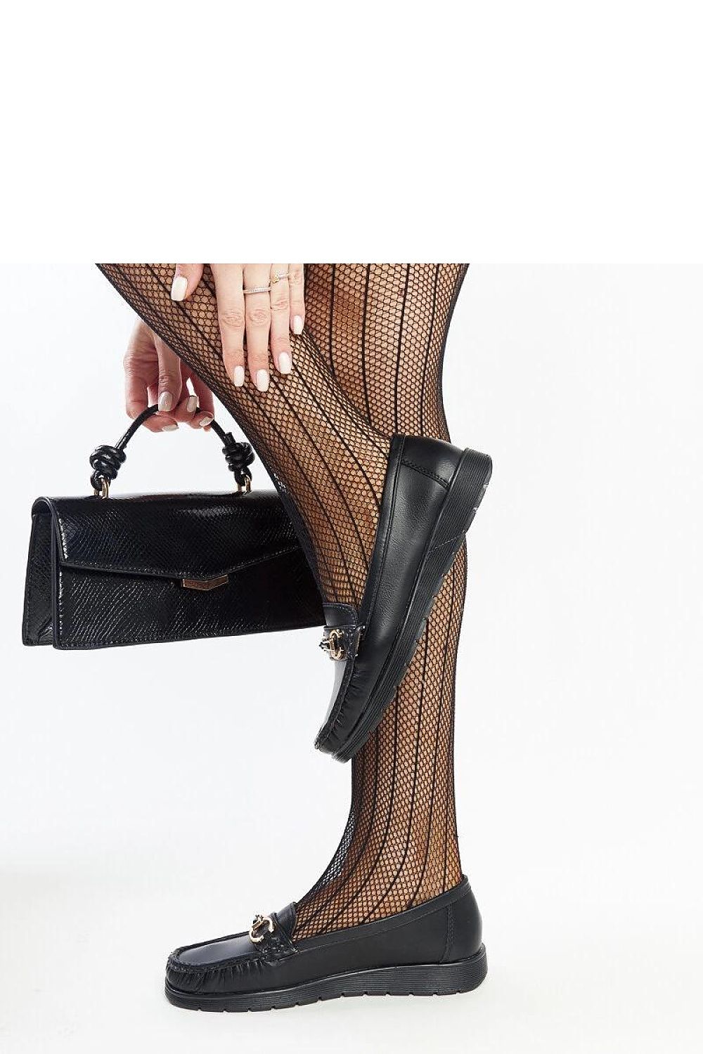   Czarne mokasyny z klamerką Anisah - Solea 