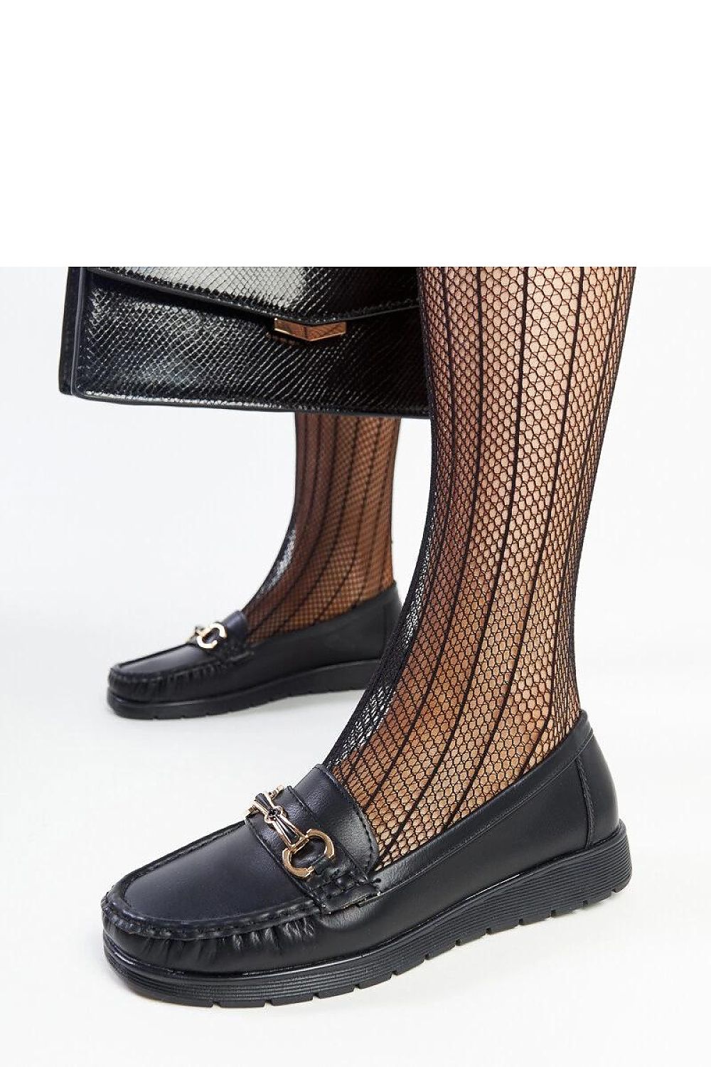   Czarne mokasyny z klamerką Anisah - Solea 