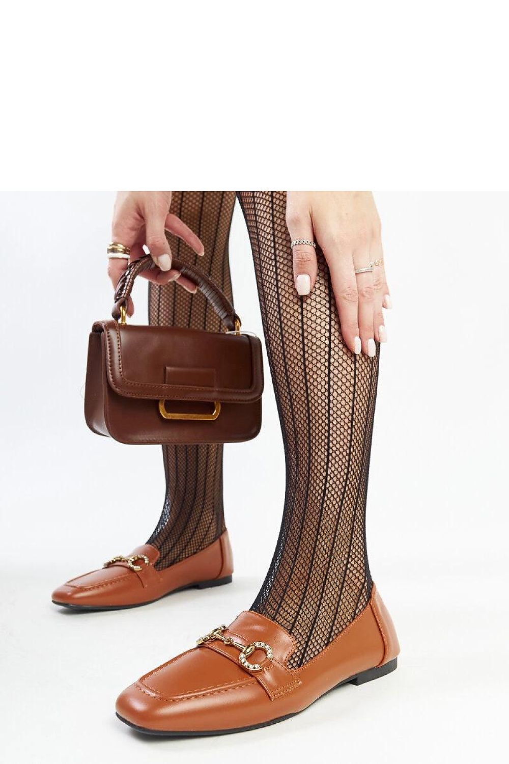   Brązowe mokasyny z klamerką Areebah - Solea 