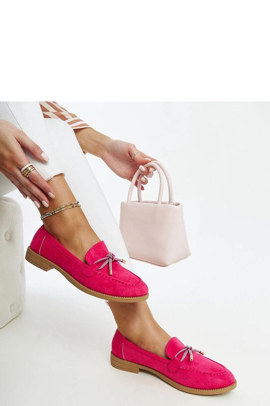   Ciemnoróżowe mokasyny z ozdobną kokardą Endike - Solea 