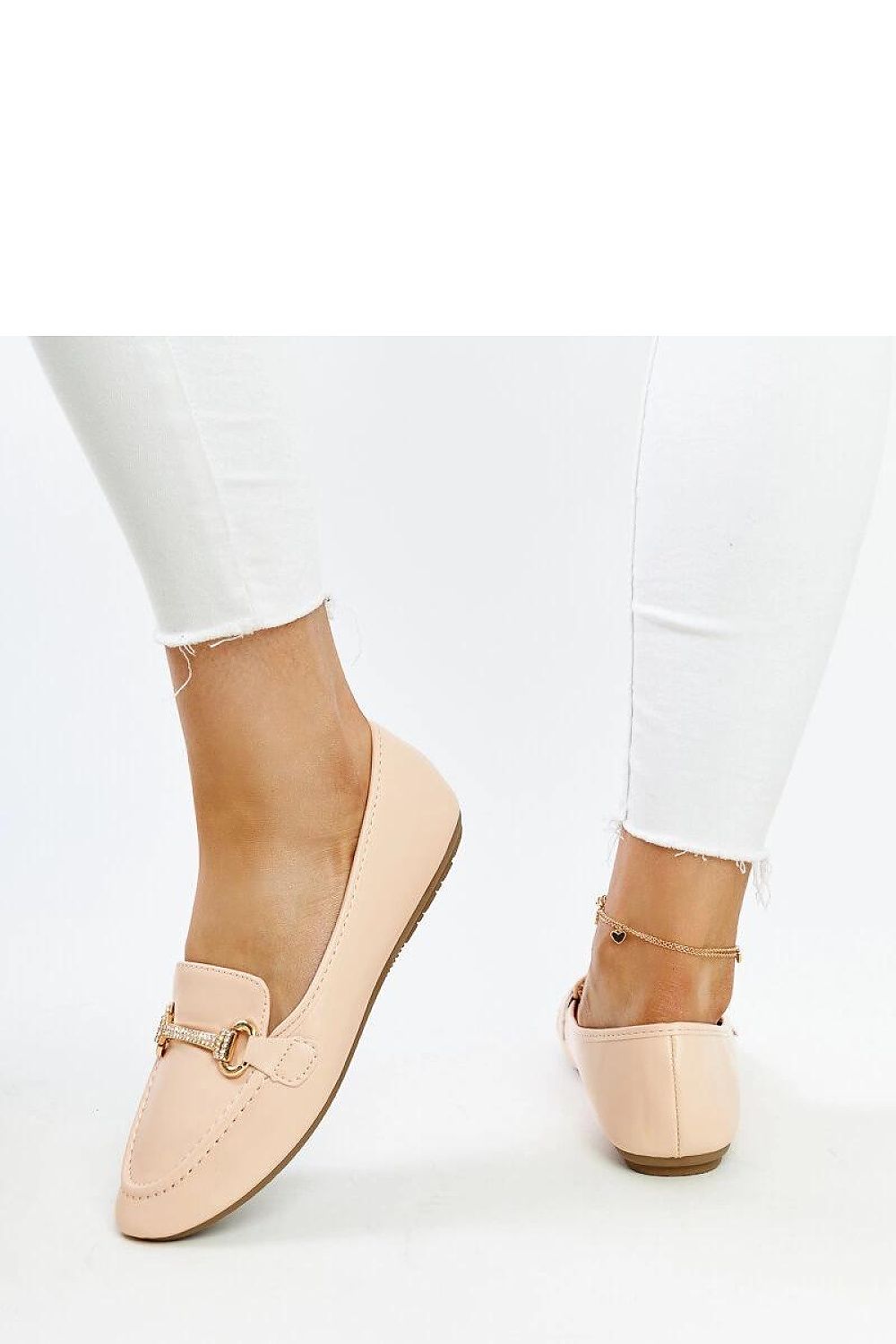   Beżowe mokasyny z ozdobną klamerką Paddy - Solea 