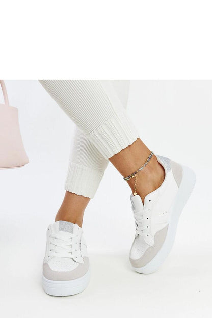   Białe-szare sneakersy na platformie Walda - Solea 