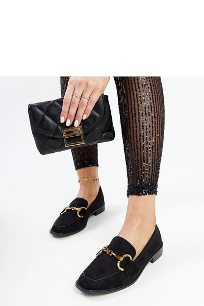   Czarne mokasyny z klamerką Gibarti - Solea 