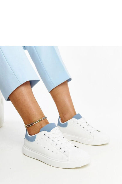   Biało-niebieskie trampki na platformie Ariam - Solea 