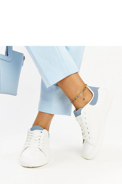   Biało-niebieskie trampki na platformie Ariam - Solea 