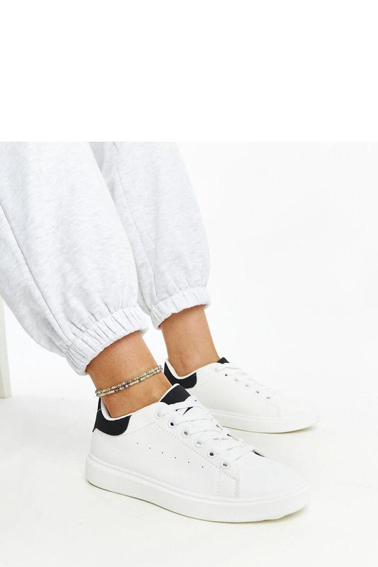   Biało-czarne trampki na platformie Ariam - Solea 