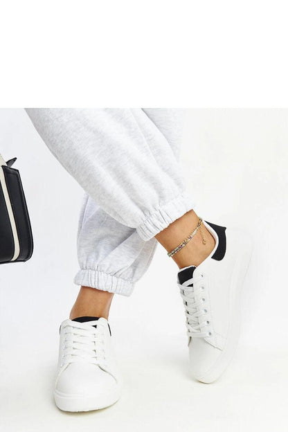   Biało-czarne trampki na platformie Ariam - Solea 