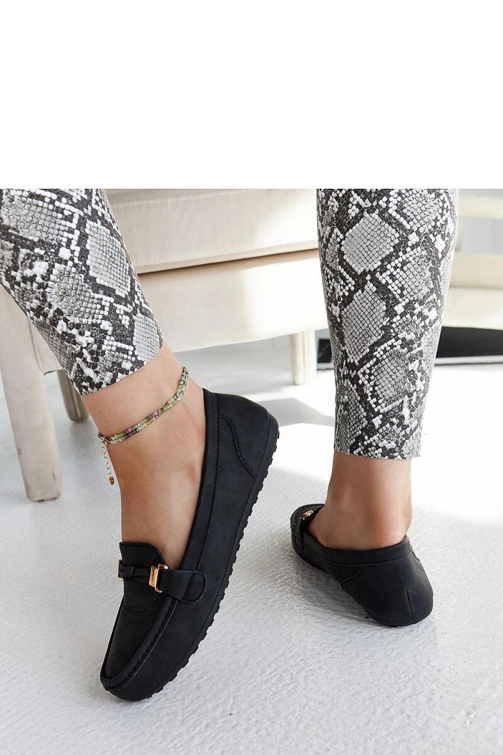   Czarne mokasyny o matowym wykończeniu Scafati - Solea 