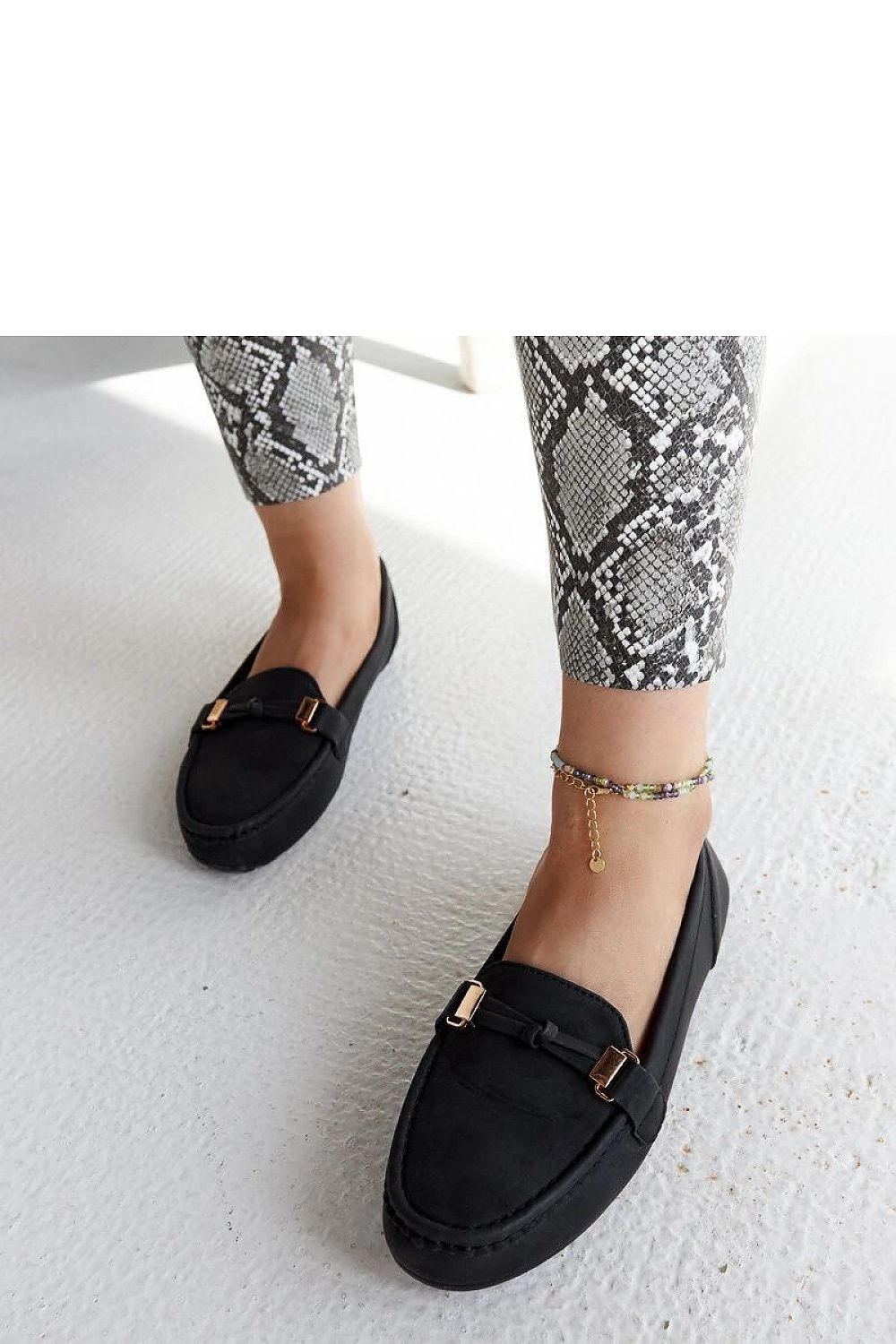   Czarne mokasyny o matowym wykończeniu Scafati - Solea 